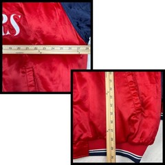 Vintage Nike Team Los Angeles Clippers Bomber Jacket Mens XL Red Blue NBA Satin
