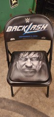 WWE Backlash Dean Ambrose Folding Chair Black/Blue/White Sep 11, 2016