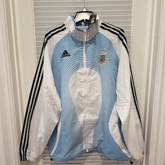 2006 Argentina AFA National Team Soccer Full Zip Track Jacket XL White/Blue