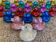 2&Prime; Inch Vinyl Glitter Rubber Ducks: RED GOLD BLUE PINK PURPLE and MORE!!!
