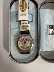 Vintage Boston Red Sox Watch MLB Baseball Mens Fossil 90s Works Limited Edition