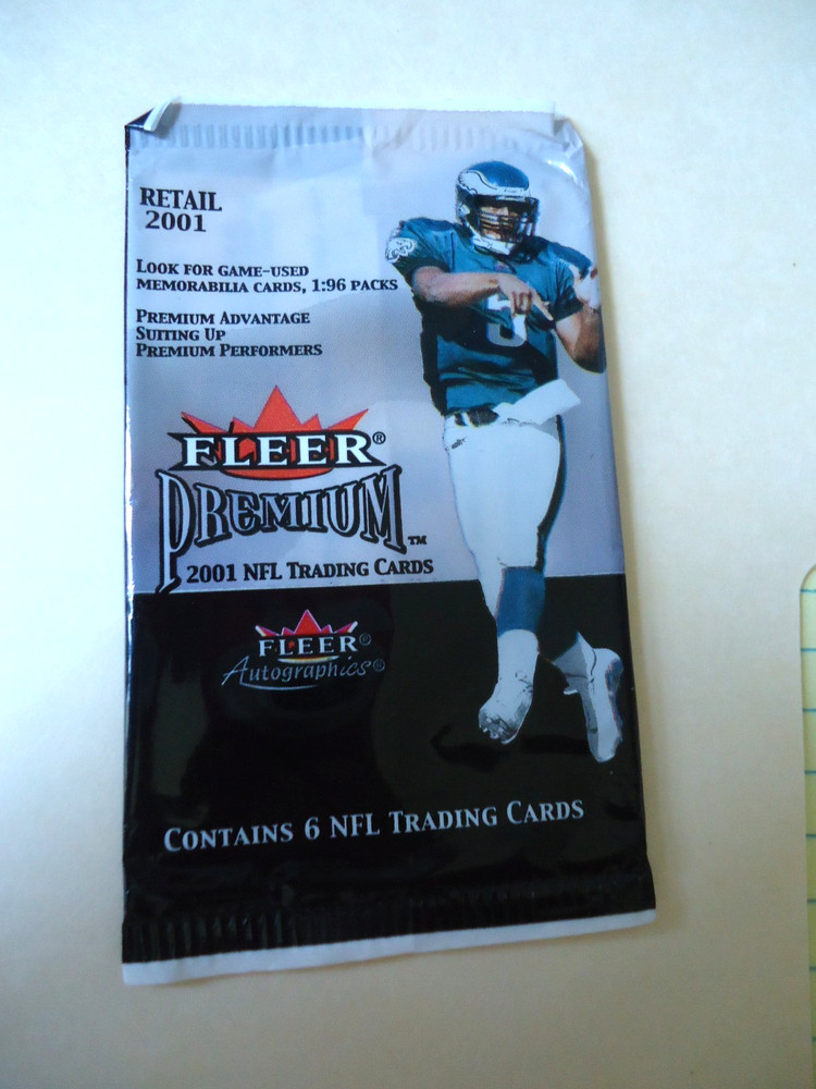 2001 Fleer Premium Football empty card wrapper – Retail -Donovan McNabb – Eagles