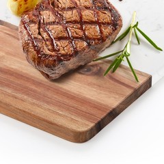 Coloch Marble and Acacia Wood Cutting Board, Charcuterie 13&Prime;L x 8.5&Prime;W, White