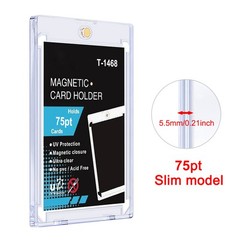 1-50PCS Magnetic Card Holders for 55pt-180pt Trading Cards Acrylic UV Protection