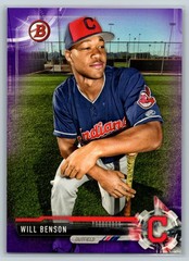 Will Benson 2017 Bowman Chrome Purple Parallel #BD-56 /250 Cleveland Guardians