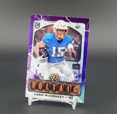 2024 Topps Resurgence Voltaic Ladd McConkey #V-12 Purple Surge Refractor /75 SP