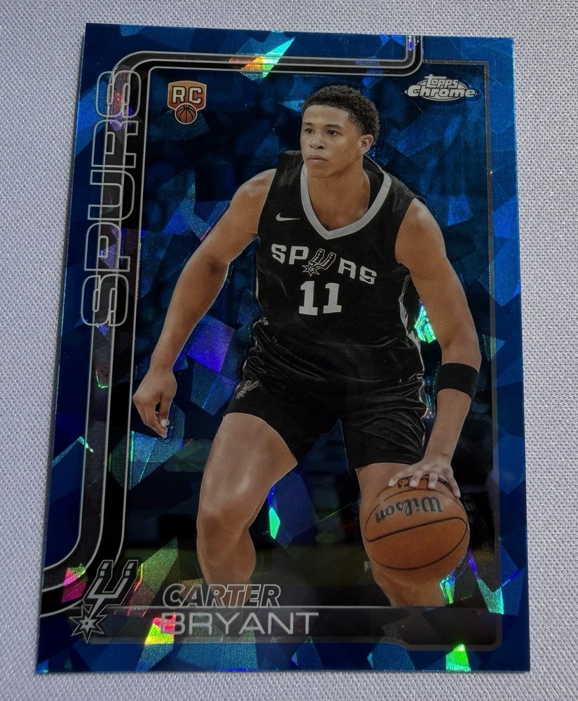 2025-26 Topps Chrome Sapphire Carter Bryant RC #264 San Antonio Spurs