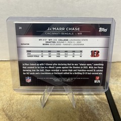 JA&rsquo;MARR CHASE 2025 TOPPS CHROME BLACK REFRACTOR /299 #24 BENGALS A Q5849