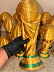 Full Size World Cup Trophy Replica 14.5” Gold Soccer Fan Collectible Printer3D
