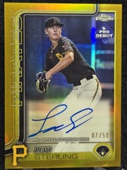 2025 Topps Pro Debut Chrome Levi Sterling #PDC-34 Gold Refractor Autographs /50