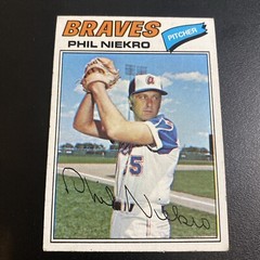 1977 Topps Baseball Phil Niekro Atlanta Braves Card #615 Hall of Famer