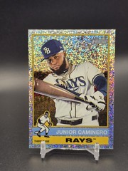 Junior Caminero 2025 HERITAGE CHROME SILVER SPARKLE REFRACTOR #280 RAYS
