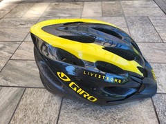 GIRO Black and Yellow Helmet, LIVE STRONG 2011 Adult