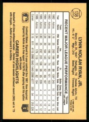 1987 Donruss #138 Nolan Ryan