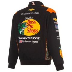 Nascar Austin Dillon Bass Pro Shops Cotton Full-Snap Jacket Black JH Design