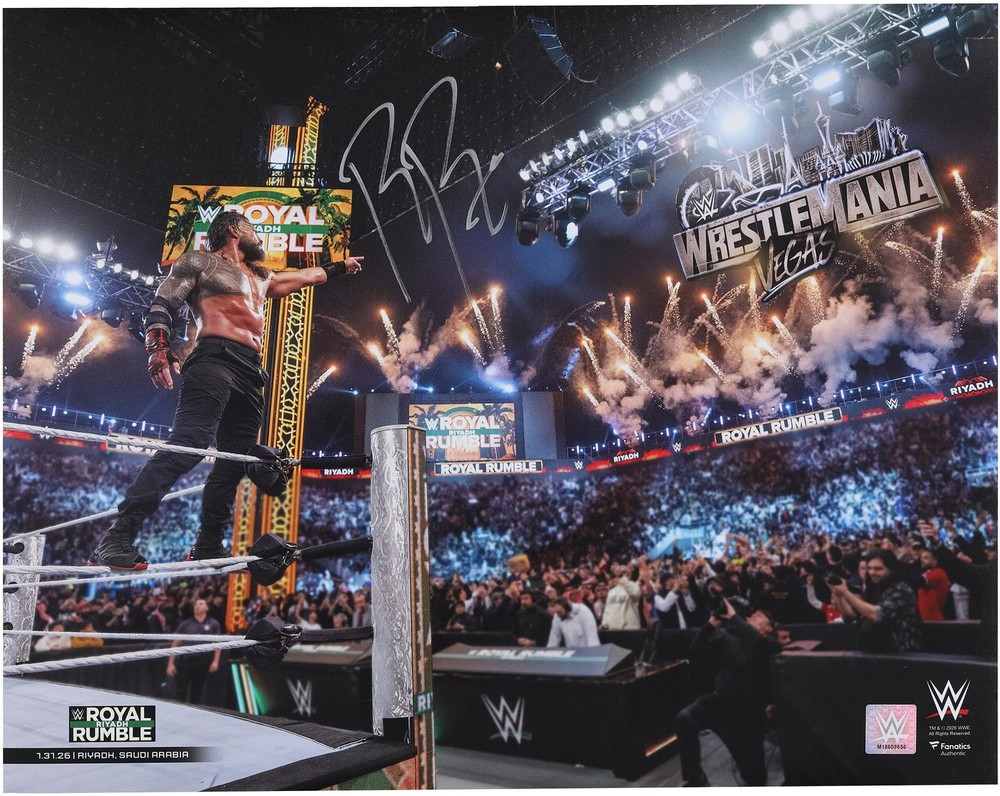 Roman Reigns WWE Autographed 16&Prime; x 20&Prime; 2026 Royal Rumble Point Photograph