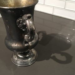 7&Prime;Antique Trophy-Dieges & Clust Maker-1915 Spalding Handball Clayton Carvey