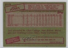 1985 Topps Jeff Jones #319 1g62