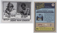 2025 Shoebox Treasures Grayscale Filter 57/75 George Foster Jim Rice #58 HOF 4f5