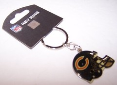 CHICAGO BEARS Football Helmet Enamel/Metal Key Ring ~ NWT