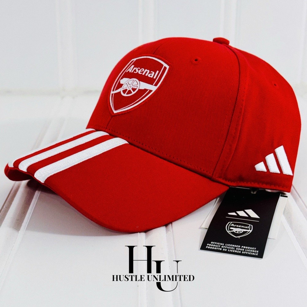 NEW Adidas Arsenal FC Woven Cannon Crest Back Strap Soccer Cap Hat Unisex OSFM