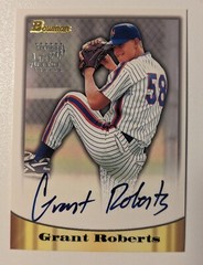 1998 Bowman – Autograph – Silver Foil #30 – Grant Roberts New York Mets