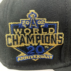 New Era LA Anaheim Angels Exclusive Black Metallic Gold 9FIFTY Snapback Hat Cap