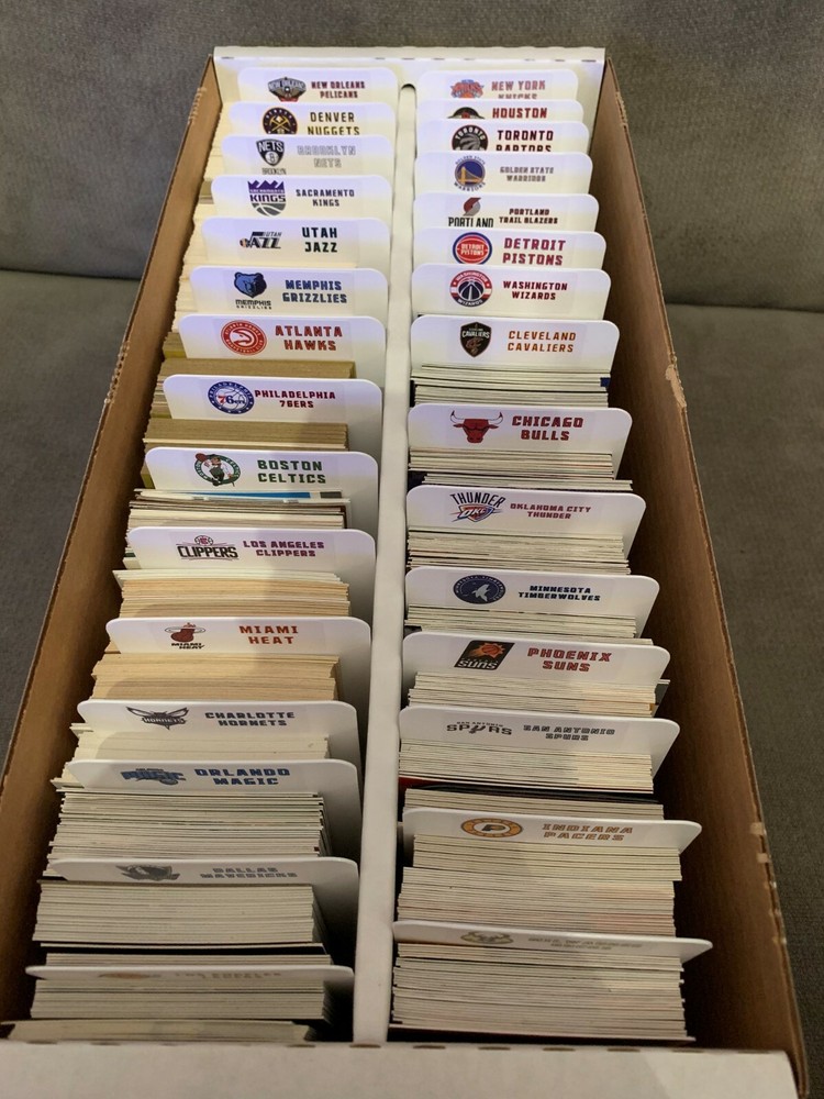 (30) TALL Sports Card Dividers With (30) FREE Customized NBA Logo Labels