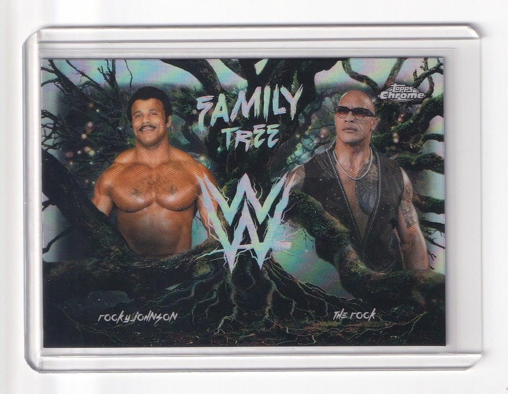 2026 Topps Chrome WWE Rocky Johnson The Rock Family Tree #FAM-JR