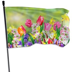 Spring Summer Flowers 36 inches by 60 inches, Flags