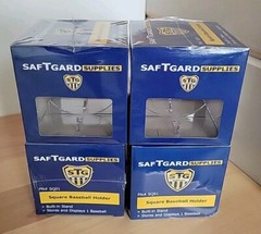 Saftgard Supplies STG Square Baseball Display Holder SQ01 Lot Set of 4