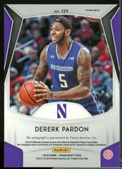 Dererk Pardon 2019-20 Panini Prizm Draft Auto Prizms Red Black Snake Skin #127