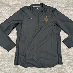Wyoming Cowboys Jacket Mens Medium Gray NCAA Basketball Nike Quarter Zip