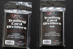 10 20 50 BCW Trading Card Dividers for Storage Boxes Regular Tall