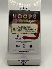 2026 Topps Hoops Yang Hansen Auto HFS-YH First Signatures /75 Trail Blazers