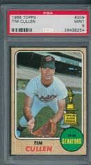 1968 Topps #209 Tim Cullen PSA MINT 9 *8254