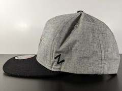 San Jose Sharks NHL Gray On Black Felt Brim Zephyr Snapback Hat
