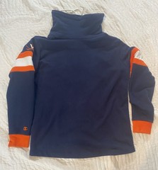 Champion Virginia Cowl Neck Sweatshirt Size XL Navy With White And Orange