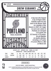 2022-23 Hoops #212 Drew Eubanks Trail Blazers