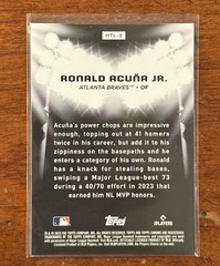 Ronald Acuna Jr. 2025 Topps Chrome Black Hit The Lights Case Hit Braves #HTL-3