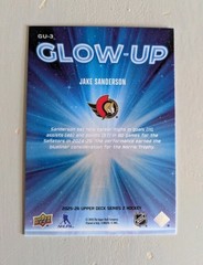 2025-26 Upper Deck Hockey Series 2 Glow Up – Jake Sanderson #GU-3 Senators