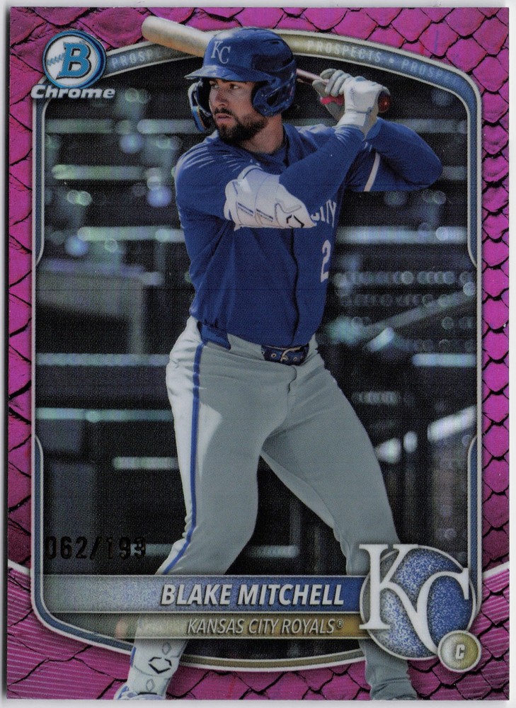 2025 Bowman Draft #BDC-160 Blake Mitchell Chrome Fuchsia Reptilian #/199