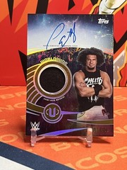 2025 Topps WWE Universe Carlito Worldwide Auto Relic Gold Stone /50