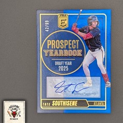 2026 Donruss Elite – /99 Blue Prospect Yearbook Signatures – Tate Southisene