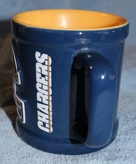 2000 NFL SAN DIEGO CHARGERS CERAMIC COFFEE CUP, MUG 3 3/4&Prime; TALL