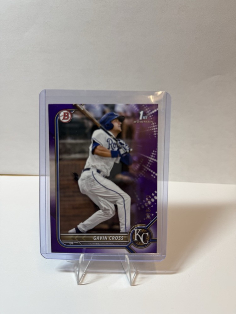 2022 Bowman Draft #BDC-6 Gavin Cross Chrome Purple Refractor #/250