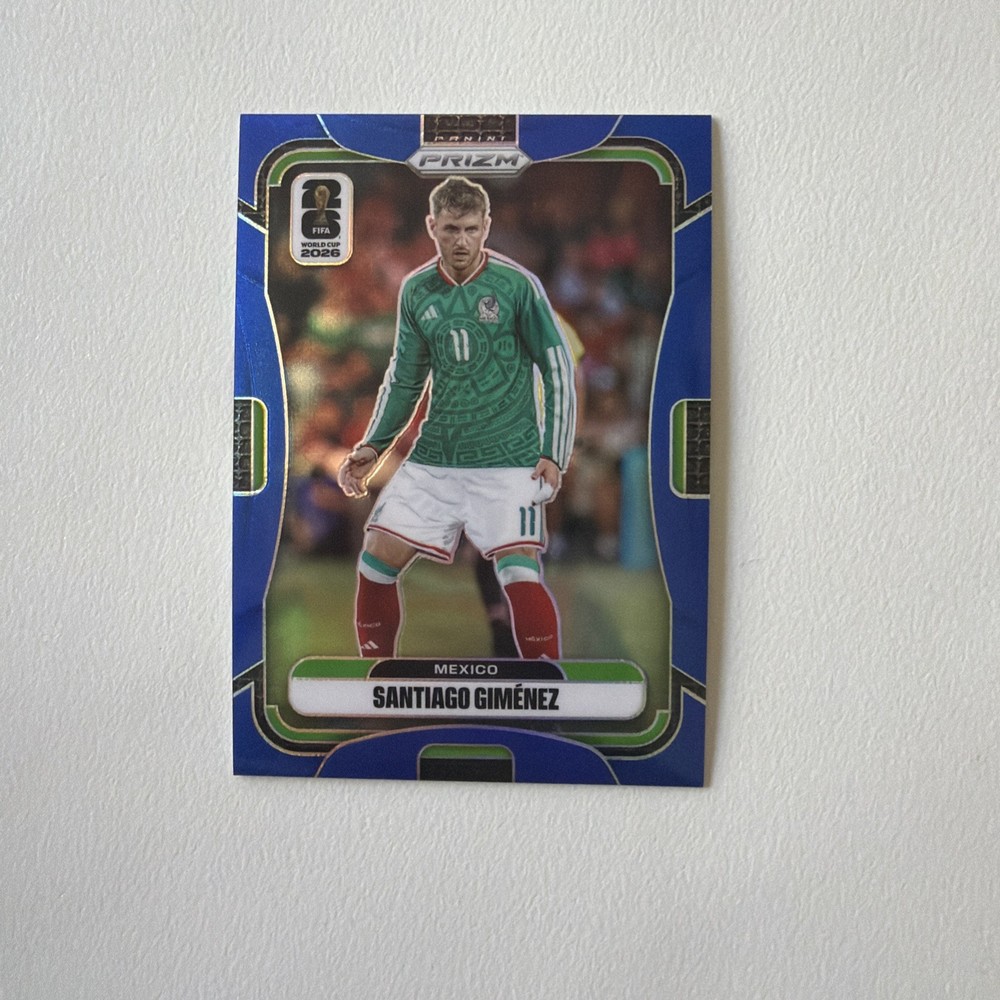 2026 Prizm FIFA World Cup Santiago Gimenez Blue Prizm #21/40 Mexico