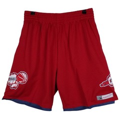 AND1 Mixtape Mitchell & Ness Large Jersey Shorts Fist Mic Red Navy Denim NWT