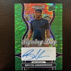 2025 Panini Prizm Draft Picks Signing Day SD- 12/25 Bryce Underwood Green Pulsar