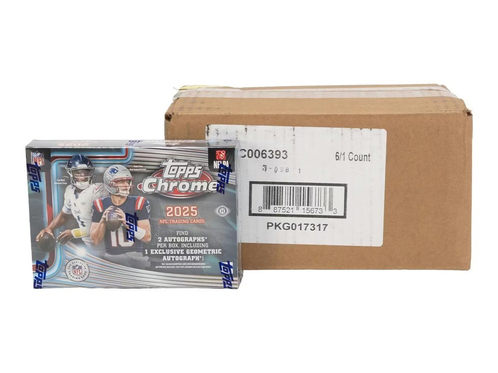 2025 Topps Chrome Football Breakers Delight CASE Rip N Ship